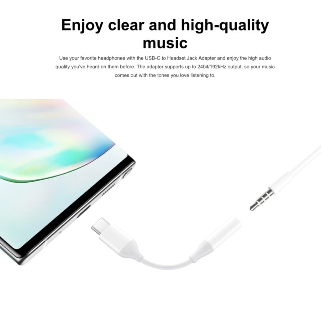 Samsung TYPE C headphone adapter converts to genuine 3.5mm headphones