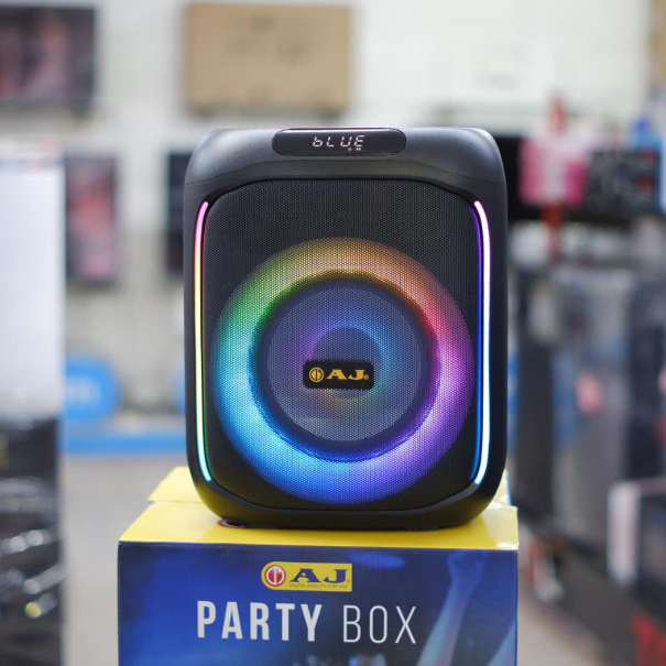 AJ ลำโพงบลูทูธ รุ่น X-65 60วัตต์ เชื่อมต่อ 2 ตัวได้ เบสเเน่น มีไฟ LED แถมไมค์ลอย+อุปกรณ์ครบชุด รับปร