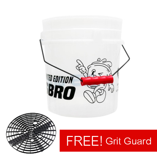 [ฟรี Grit Guard] GLOSSBRO Supreme Bucky Bucket 18L , ถังน้ำล้างรถพรีเมี่ยมลายบัคกี้ (แบบใส) 18 ลิตร