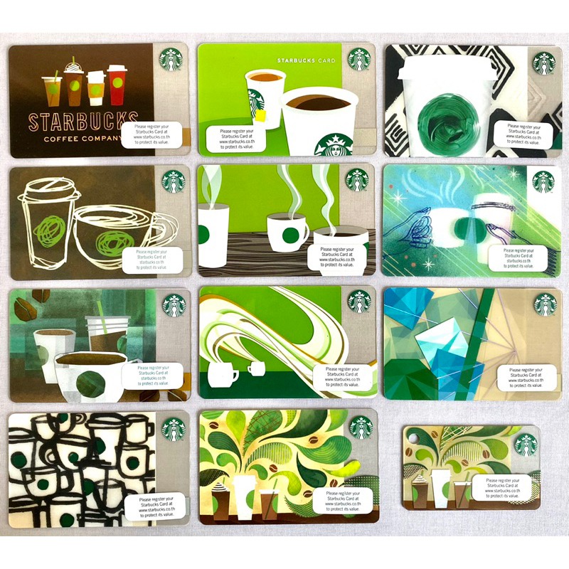 Starbucks Card - Coffees Cup Collection (บัตรพลาสติก)