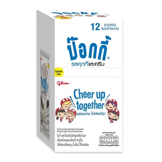 กูลิโกะป๊อกกี้ 9กรัม รสช็อกโกแลต,รสสตรอเบอร์รี่,คุกกี้&ครีม แพค12