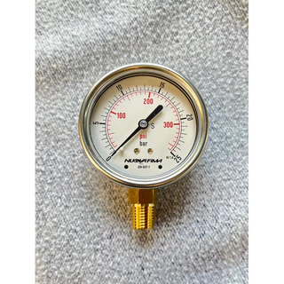 Pressure Gauge Nuova Fima เกจวัดแรงดัน / แรงดูด หน้าปัด 2.5" เกลียว 1/4" เกจสแตนเลสเกลียวออกล่างทองเหลือง NPT&BSP