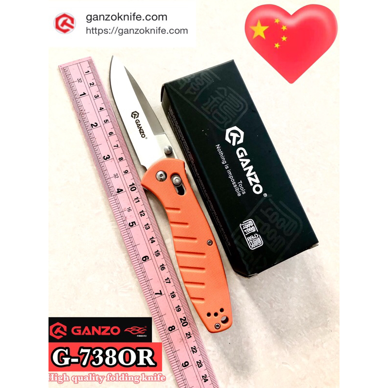 High quality folding knife GANZO G-738OR for collection and use camping 🏕️