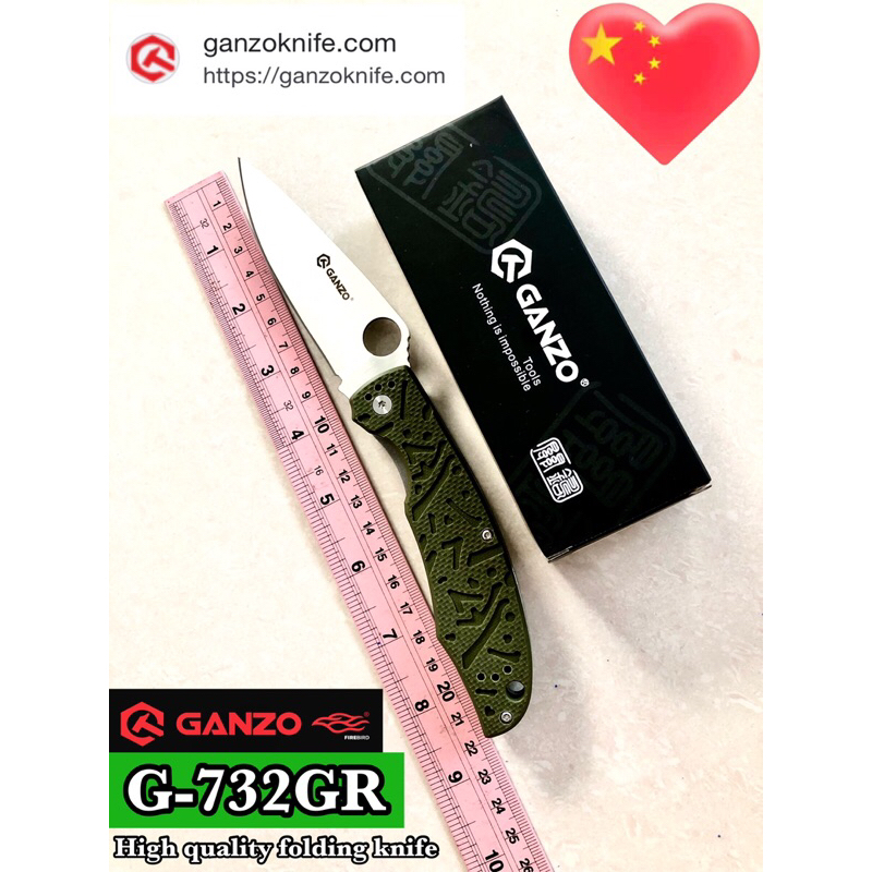 High quality folding knife GANZO G-732GR for collection and use camping 🏕️