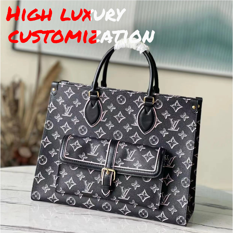 Louis Vuitton OnTheGo Medium หลุยส์วิตตอง กระเป๋าช้อปปิ้ง/กระเป๋าสะพาย/กระเป๋า LV/กระเป๋าผู้หญิง กระเป๋าช้อปปิ้ง/กระเป๋า