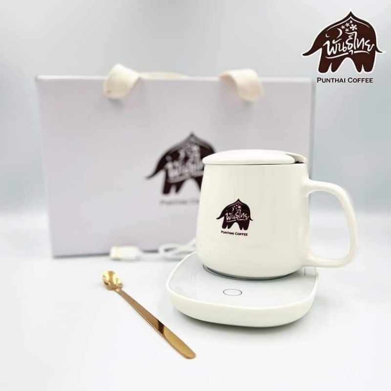 Punthai Coffee Mug  ชุดอุ่นร้อน ชุดแก้วกาแฟ แก้วเซรามิก สำหรับ อุ่นกาแฟ เครื่องดื่ม Cup Warmer