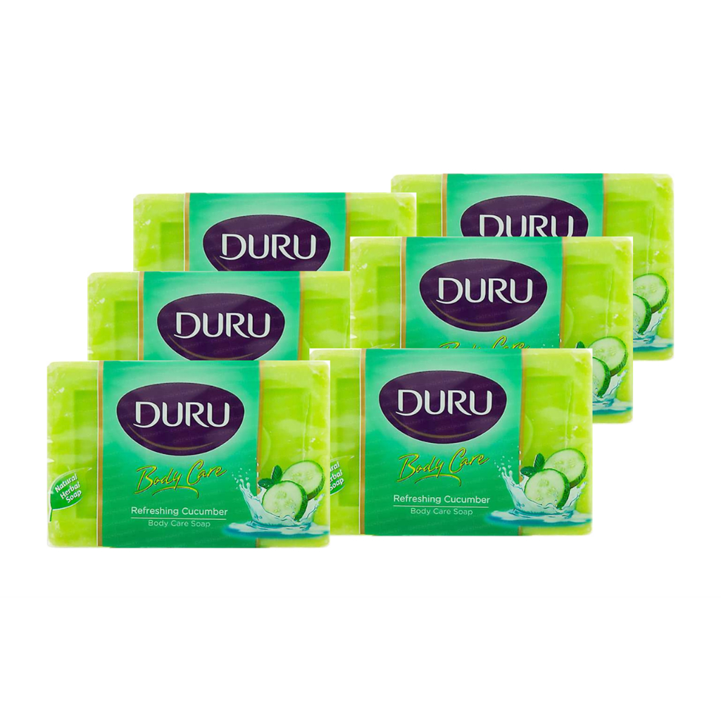 Duru Body Care Cucumber Soap ดูรู บอดี้แคร์ สบู่แตงกวา 140 กรัม x 6 ก้อน