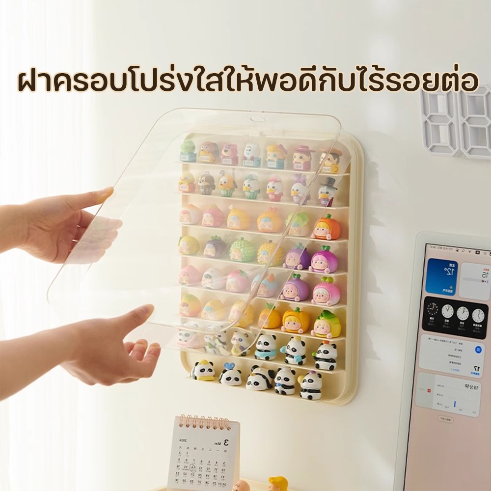 ตู้โชว์ติดผนัง ตู้โชว์ตุ๊กตา กล่องฟิกเกอร์ กันฝุ่นกันความชื้น มีฝาปิด ดีไซน์สวยหรู ประตูแม่เหล็ก ไม่ต้องติดตั้ง ราคา ถูกที่สุด ดีลบีเคเค แกลเลอรีภาพที่ 7