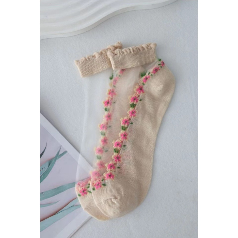 (ส่งจากไทย ราคาต่อ1คู่) 129 ถุงเท้า ข้อสั้น แฟชั่น - รูปที่ 5