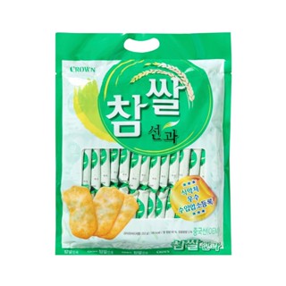 [ของแท้] 참쌀선과 Crown Korean Rice Cracker (ขนมข้าวทอดกรอบเกาหล…