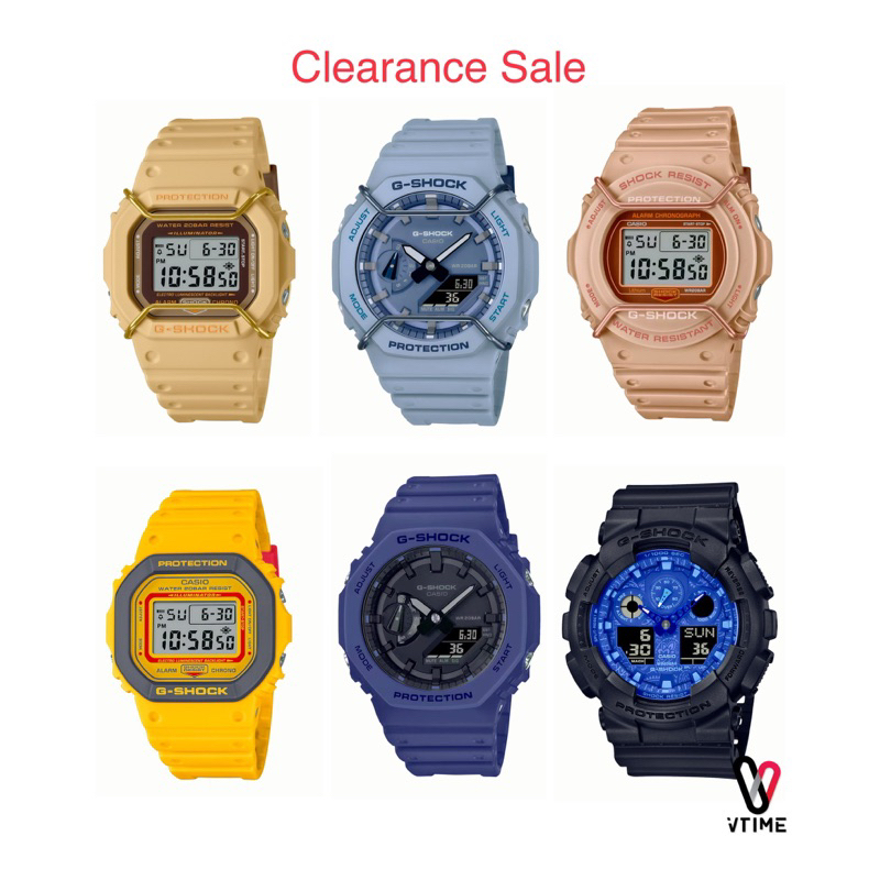 G-SHOCK รุ่น GA-100BP-1A GA-2100-2A GA-2100PT-2A DW-5600PT-5DR DW-5700PY-5DR DW-5610Y-9DR