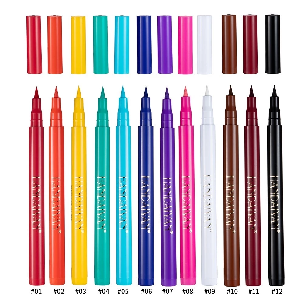 L433 ลิควิดอายไลเนอร์ เนื้อแมตต์ แต่งตา สีสันสดใส แห้งเร็ว กันน้ำ ติดทนนาน 12 สี
