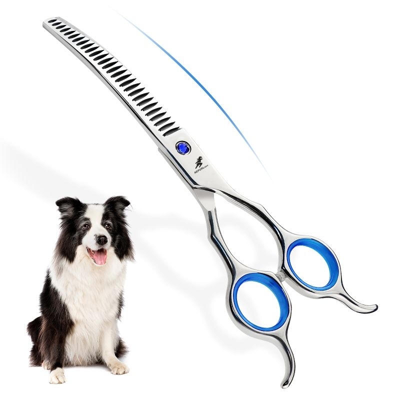 กรรไกรตัดขนสุนัขและแมว 35%(ฟันปลาโค้ง) ขนาด6.5นิ้ว