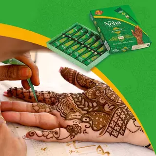 เฮนน่าอินเดียเพ้นท์เล็บมือแขนสไตล์แขกมีฮาล้าล Neha Henna tattoo 25g.