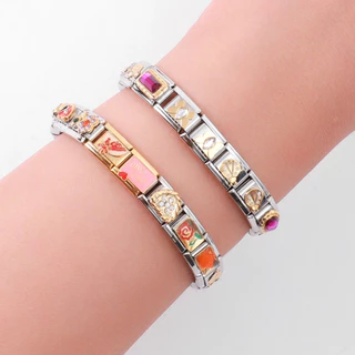 อุปกรณ์ใส่อิตาเลี่ยนชาร์ม เครื่องมือถอดสร้อยข้อมือ สเตนเลส สไตล์อิตาลี italian charm bracelet