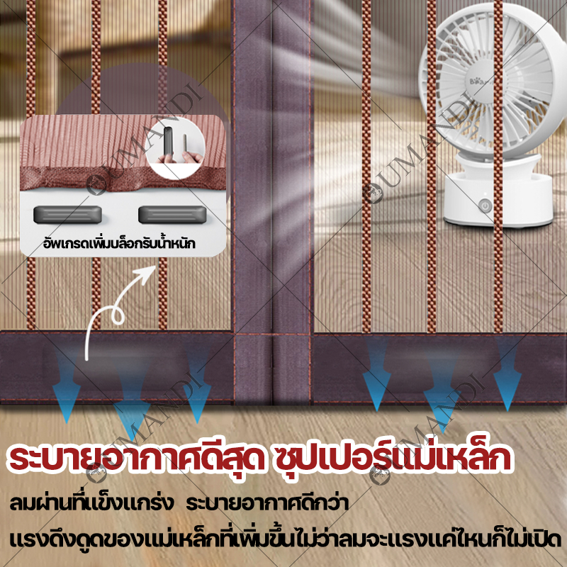 30 ปีไม่เปลี่ยน OUMANDI ม่านกันยุง ป้องกันยุงทุกฤดูกาลและฤดูร้อน ม่านกันยุงประตู มุ้งลวดไฟเบอร์ มุ้งแม่เหล็กติดประตู - รูปที่ 6