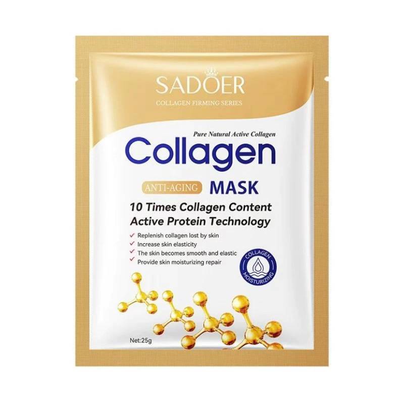 Sadoer Collagen Sheet Mask มาส์กหน้าคอลลาเจน ลดริ้วรอย กระจ่างใส ชุ่มชื้น