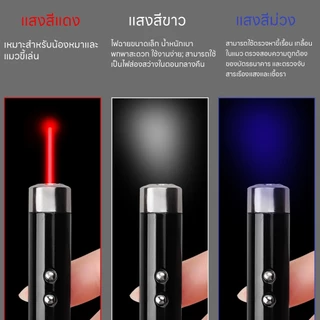 yoyopet : คละสี! รุ่นใส่ถ่าน ปากกาเลเซอร์ของเล่นแมว รูปเหมียว น่ารัก ไฟฉายล่อแมว แถมฟรี!! สายคล้อง