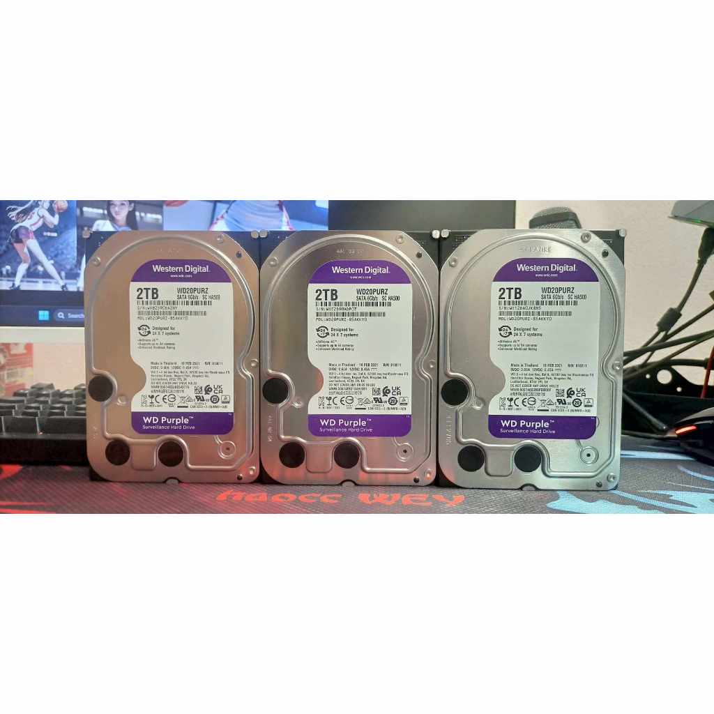 ฮาร์ดดิสก์ WD Purple 2TB SATA IIIรุ่นWD20PURZ