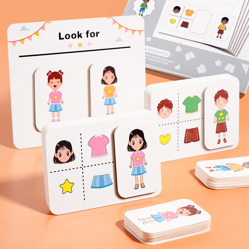 MooShi - Look For Puzzle การ์ดจับคู่ภาพแต่งตัวเด็ก
