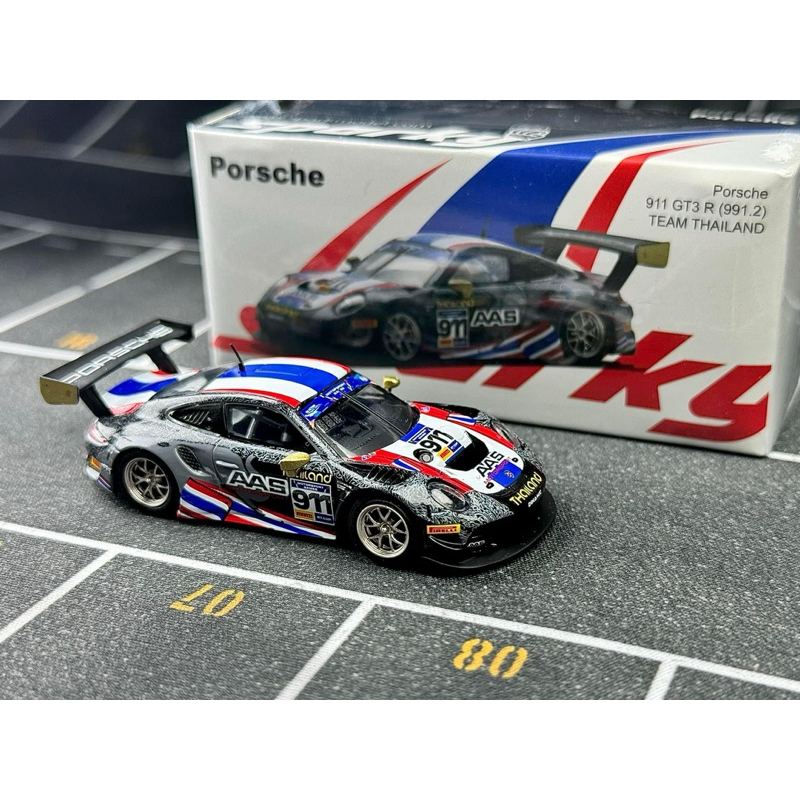 🔹Thailand Exclusive  Porsche 911 GT3 Team Thailand ตัวพิเศษงาน ToyExpo Scale 1:64 ยี่ห้อ Sparky
