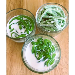 ลอดช่องเส้นแก้ว ผักผลไม้ Homemadeแท้100% ต้นตำรับสูตรคุณยายBy jasmine 500กรัม