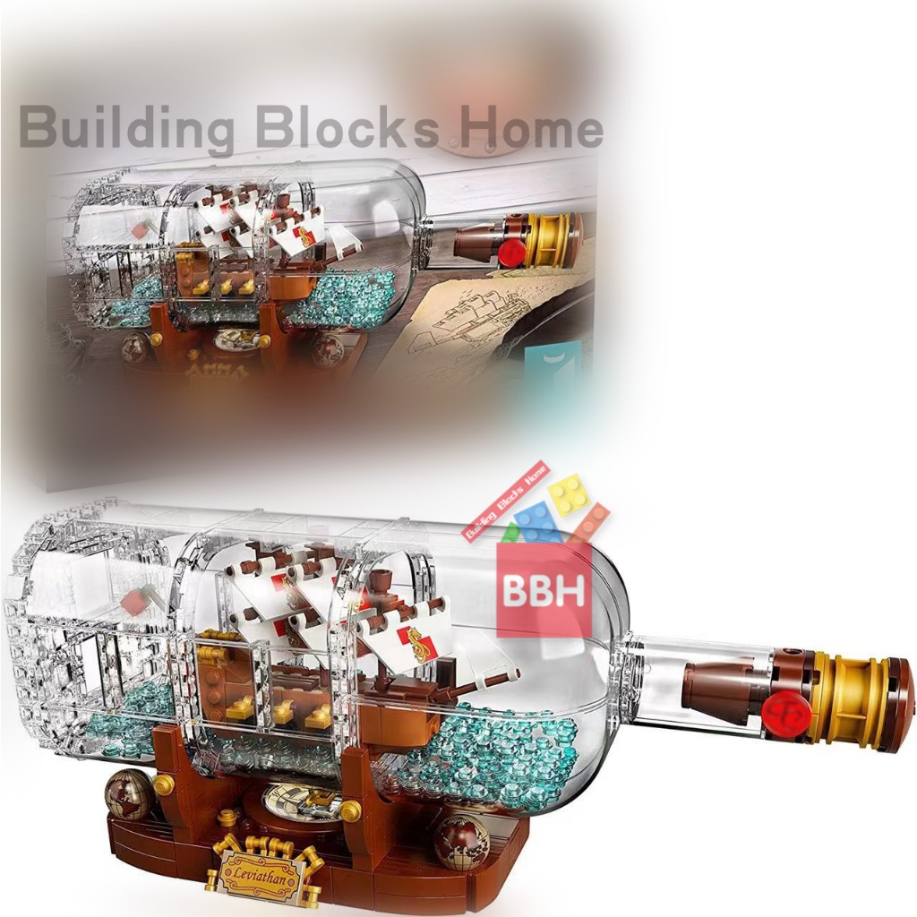 ⚡จัดส่งตลอด 24 ชั่วโมง ⚡Compatible lepin Technic Toy Building Blocks Toy Bottle Boat 92177（953+PCS）