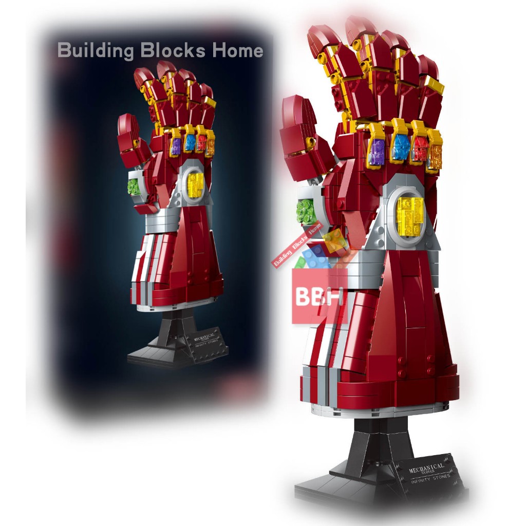 ⚡จัดส่งตลอด 24 ชั่วโมง ⚡Compatible lepin Technic Toy Building Blocks Iron Man Gloves 76223（ 675+PCS）