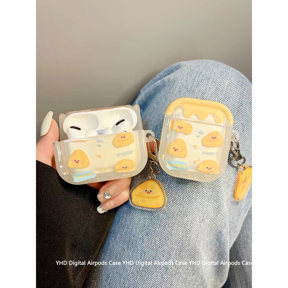 พร้อมส่งในไทย เคส for Airpods 4 3 2 Soft Case Airpods pro 2 ชีส ซิลิโคนนิ่ม การป้องกันการตก Airpods gen3 gen2