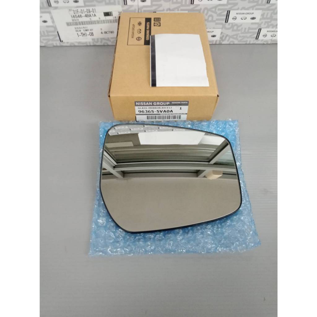 แผ่นกระจกมองข้าง ขวา NISSAN ALMERA ปี 2020 (N18) รุ่นไม่มีไฟเลี้ยวในแผ่นกระจก NISSSAN NOTE (E12) , KICKS P15 96365-5VA0A