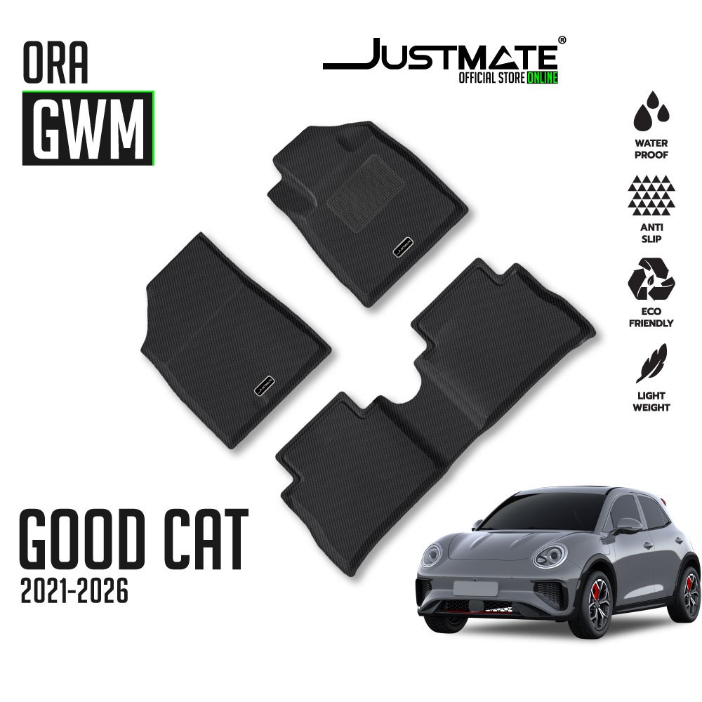 [JUSTMATE] พรมปูพื้นรถยนต์ สำหรับ GWM ORA GOOD CAT (2021-2026) Full set 3 ชิ้น