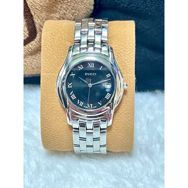 Gucci 5500 m หน้าปัดดำ 31 mm.