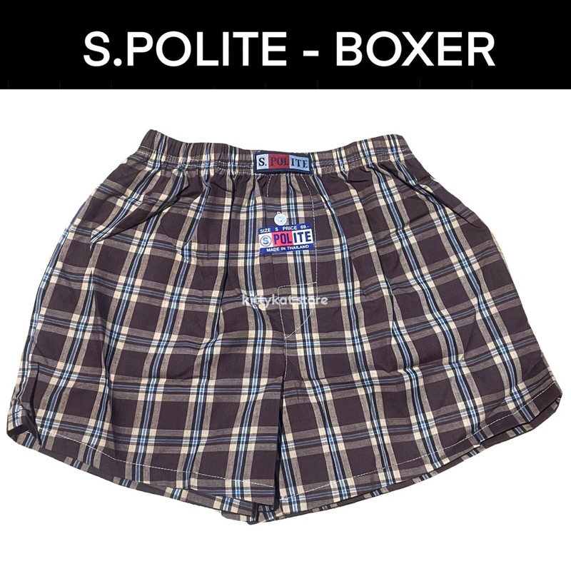 S.POLITE Boxer กางเกงบ็อกเซอร์ ลายสก็อต คละสี