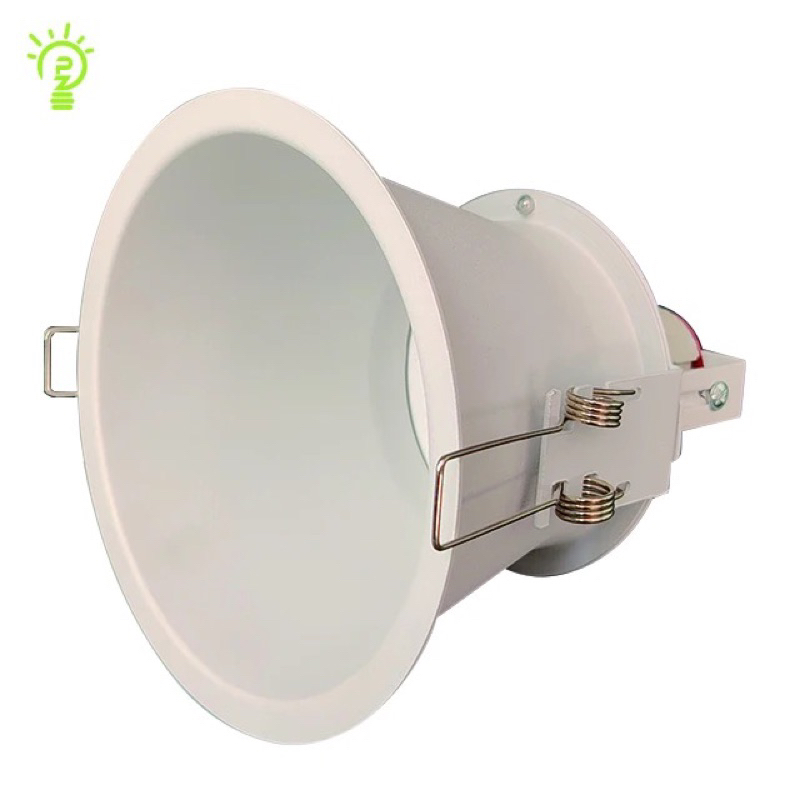 โคม Down light E27 หน้ากลม (5นิ้ว) สีดำ/สีขาว รุ่น วัสดุ อลูมิเนียม ทนความร้อนไม่เหลือง
