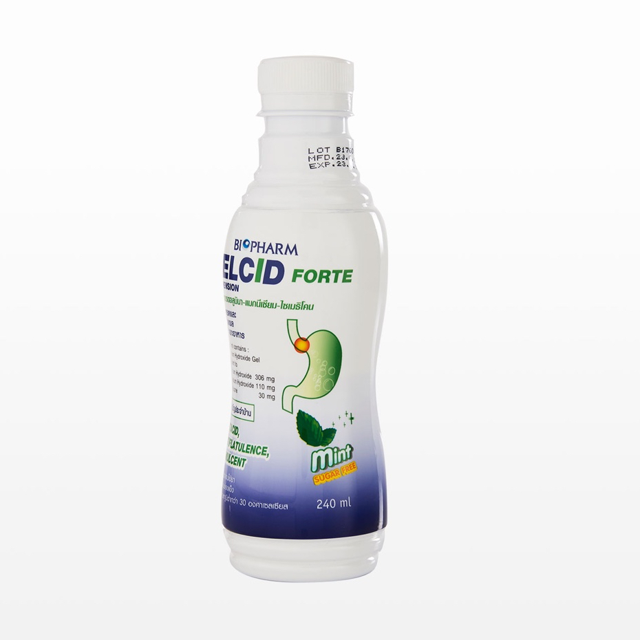 BIOPHARM BELCID FORTE 240 มล. เบลซิด ฟอร์ท ยาลดกรด ท้องอืด ท้องเฟ้อ เคลือบแผลในกระเพาะอาหาร ราคา ถูกที่สุด ดีลบีเคเค แกลเลอรีภาพที่ 4