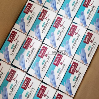 ใหม่✨ส่งไว 4ขนาด✅ ถุงมือไนไตร อนามัย 100ชิ้น ไม่มีแป้ง Nitrile Gloves ถุงมือไนไตรสีดำ สีฟ้า การแพทย์ คลีนโกรฟ แบบหนา
