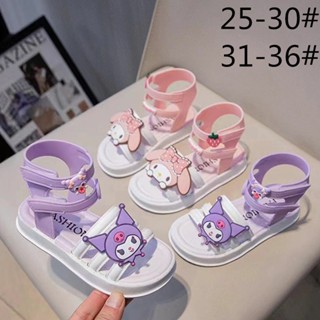 FUFU SHOP  รองเท้ารัดส้นคุโรมิ Sanrio Kuromi กันลื่น  เหมาะก…