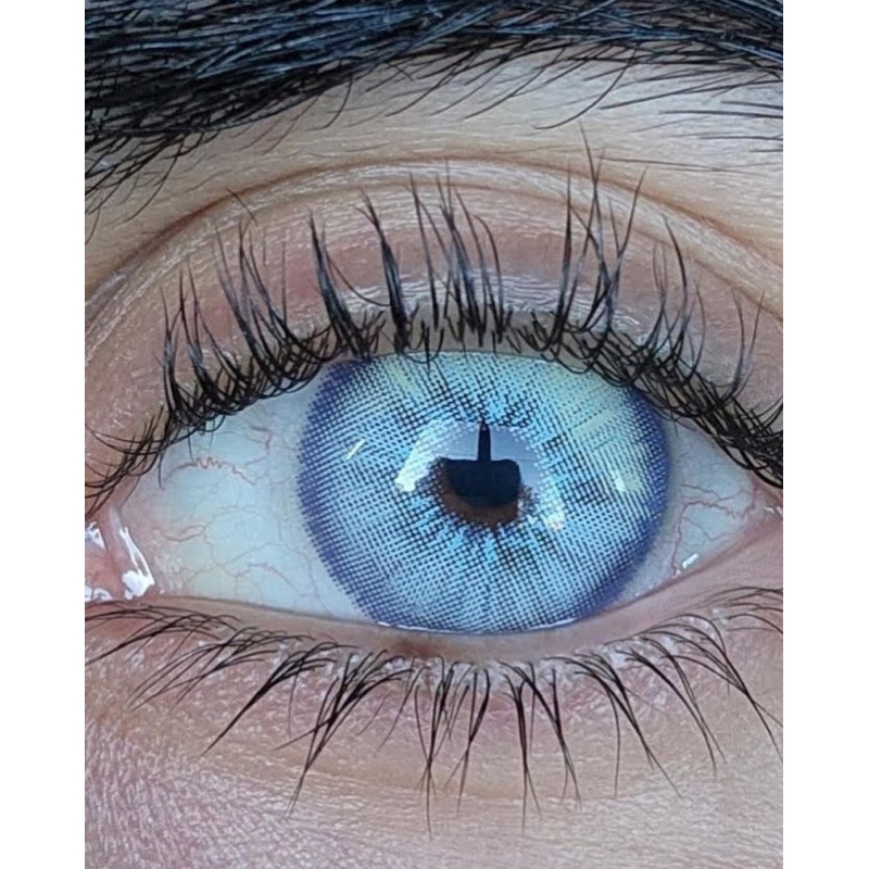 รุ่น Modern Blue คอนแทคเลนส์สายฝอ (มีค่าสายตา) (รูม่านตาเล็ก)