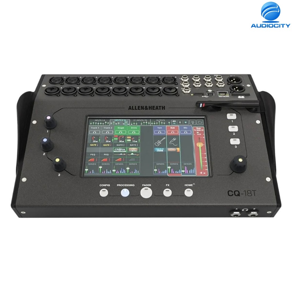 Allen&Heath CQ-18T ดิจิตอลมิกเซอร์ เครื่องผสมสัญญาณเสียง Ultra-Compact 18in / 8out Digital Mixer wit