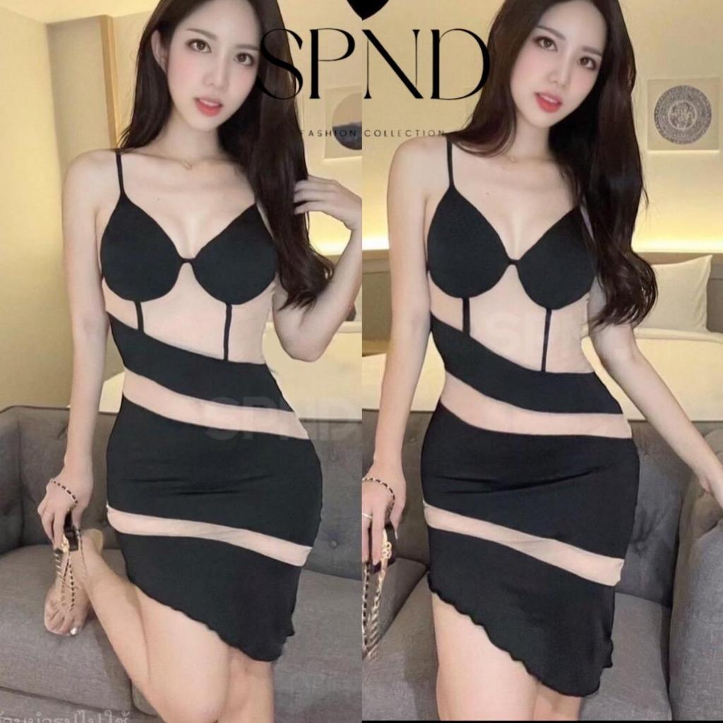 เดรสสายเดี่ยวซีทรูสวยแซ่บ เซ็กซี่ใส่สวยช่วยพลางหุ่นให้ดูสูงเพียว 1738680