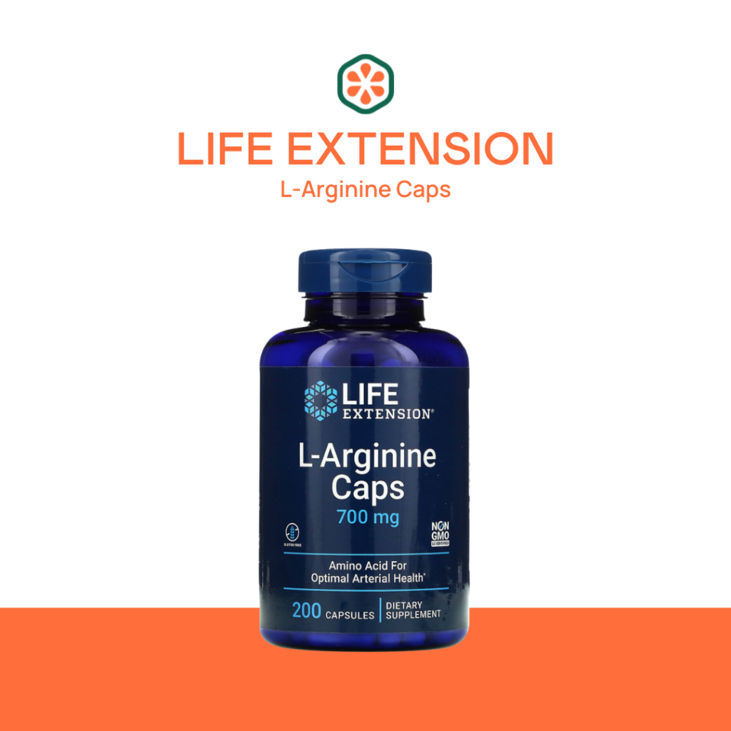 Life Extension L-Arginine 700 mg - Growth Hormone l ช่วยเพิ่ม Growth Hormone 200 แคปซูล