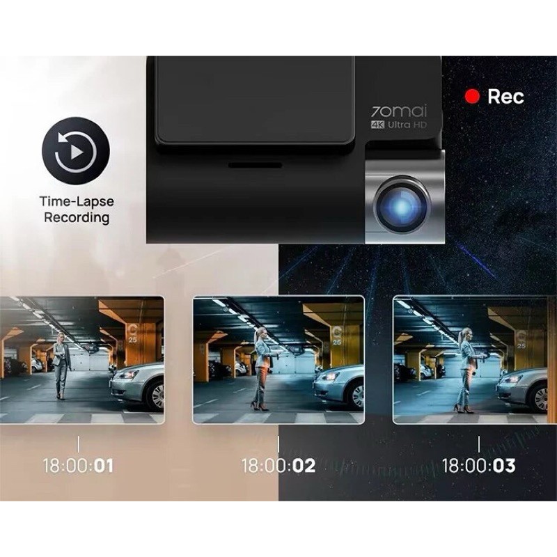 70mai A810 Dash Cam 4K Built-In GPS Full HD WDR 4G 70 Mai Car Camera wifi กล้องติดรถยนต์ รับประกันศู