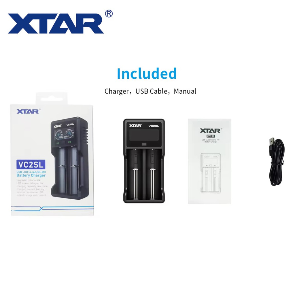 เครื่องชาร์จ XTAR VC2SL QC3.0 Fast Charging Micro USB สามารถพกพาเป็น power bank ได้