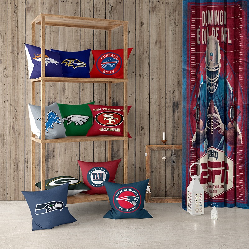 NFL Team Logo Pillow Case Size 45x45 cm ปลอกหมอนลาย NFL * มีแต่ปลอกนะครับ ไม่มีฟูกใน *
