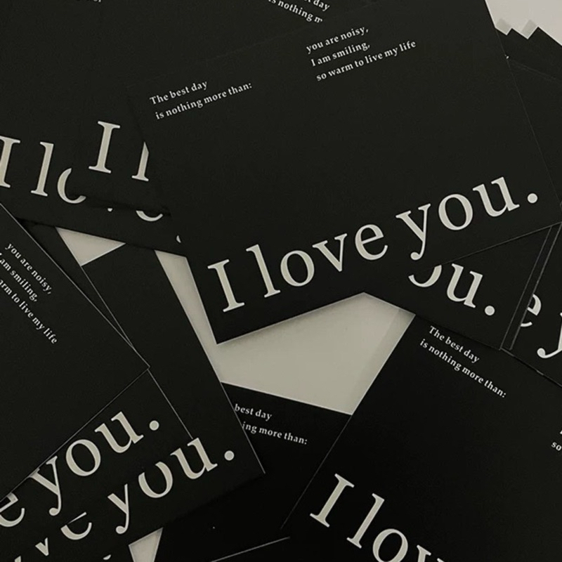 การ์ดบอกรัก i love you แบบหน้าเดียว ด้านหลังเขียนข้อความได้