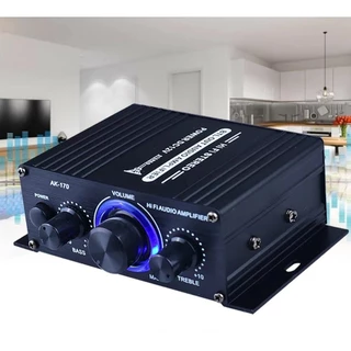 AK170 12V Dual Channel HIFI 400W เครื่องขยายเสียง แอมป์จิ๋ว สเตอริโอ ขนาดเล็ก แอมพลิฟายเออร์