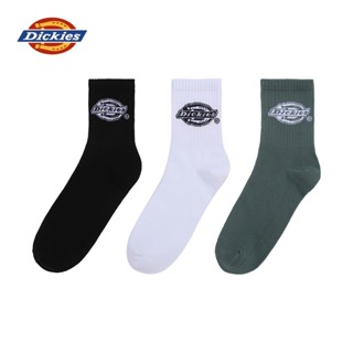 DICKIES UNISEX SOCKS 3 PACK ( BLACK WHITE LOGO) -SAGE LEAF/W…