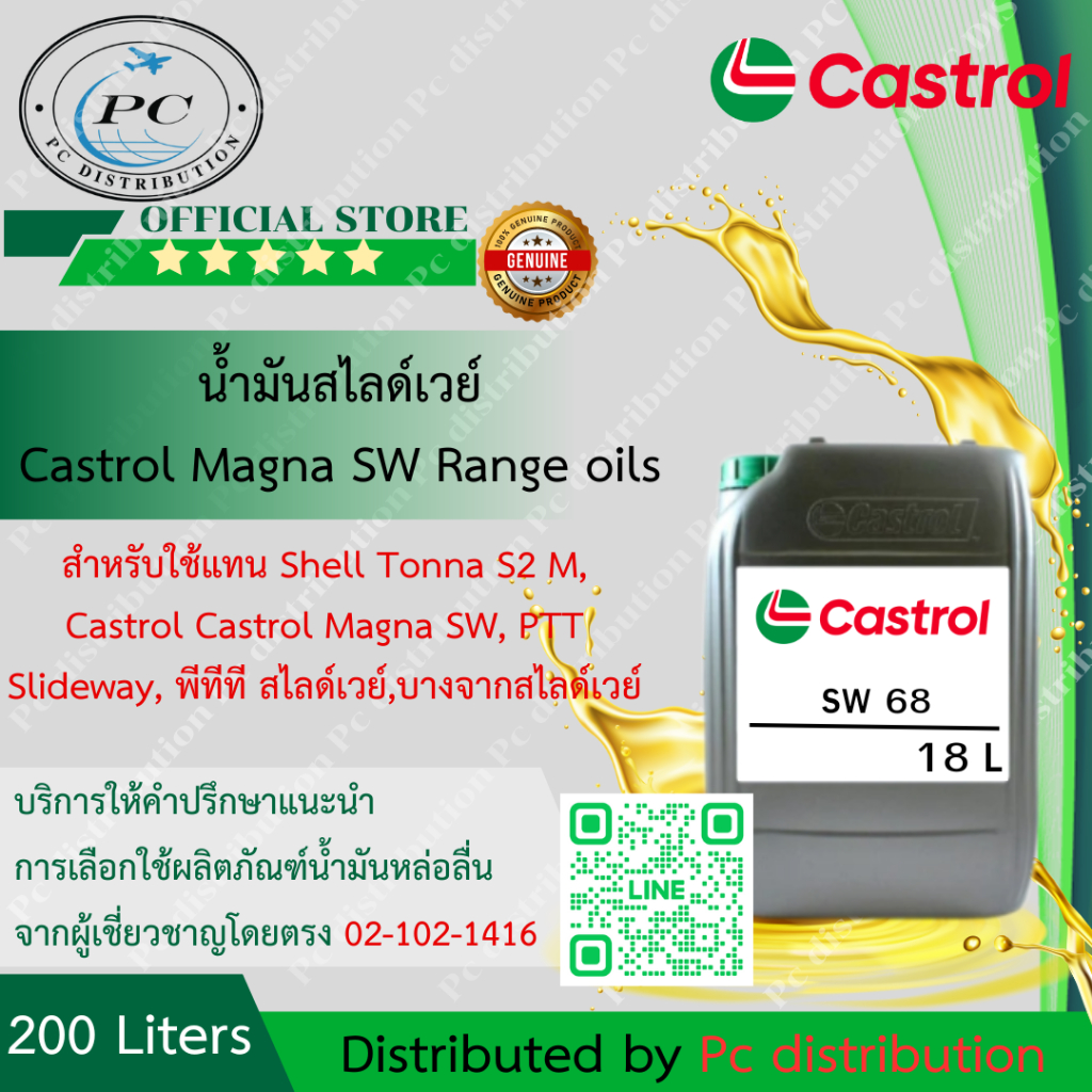 น้ำมันสไลด์เวย์ Castrol Magna SW 68 Range oils (18 Liters)