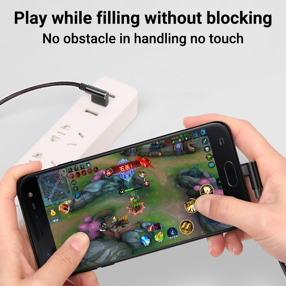 ถูกสุด  สายชาร์จUSB to TypeC /lOS 90องศา สายชาร์จสำหรับเล่นเกมส์-XF ราคา ถูกที่สุด ดีลบีเคเค แกลเลอรีภาพที่ 2