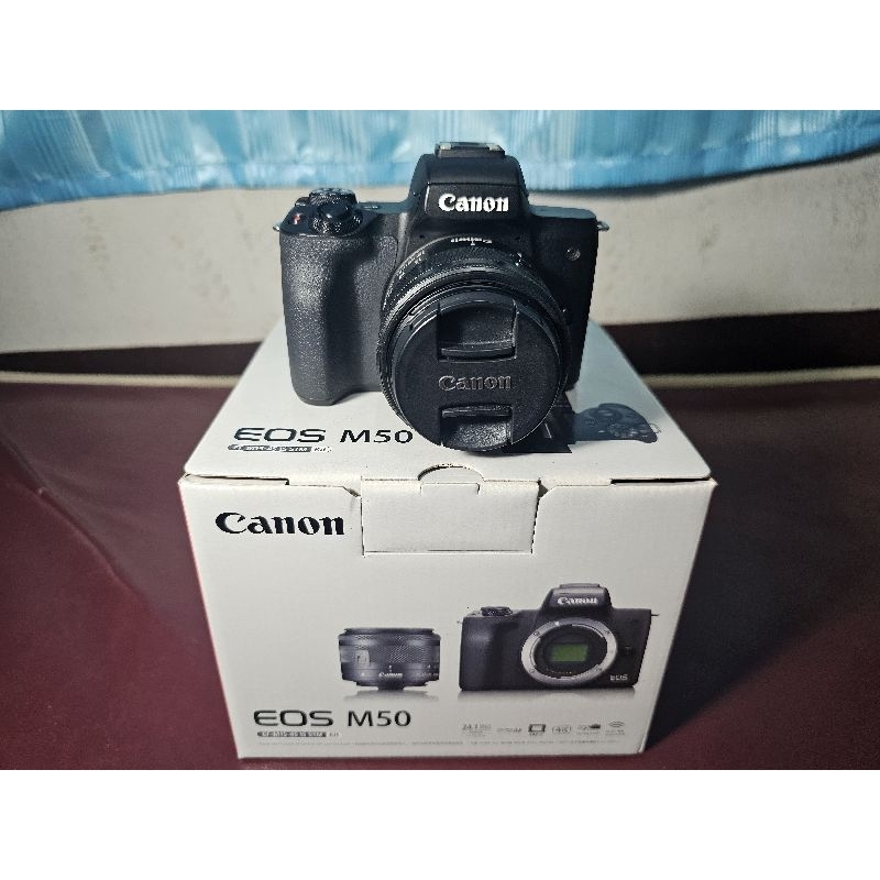 Canon EOS M50 + Lens kit (ef-m 15-45mm f/3.5-6.3) มือสอง สภาพดี มีประกันศูนย์แท้